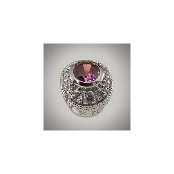 Caerleon Oval Created Purple Sapphire and CZ Bezel Lee Ann's Fine Jewelry Russellville, AR
