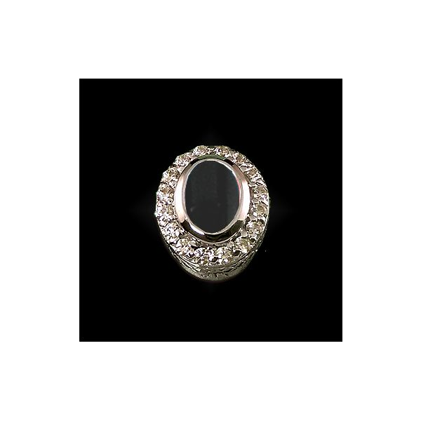 Caerleon Oval Hematite and CZ Bezel Lee Ann's Fine Jewelry Russellville, AR
