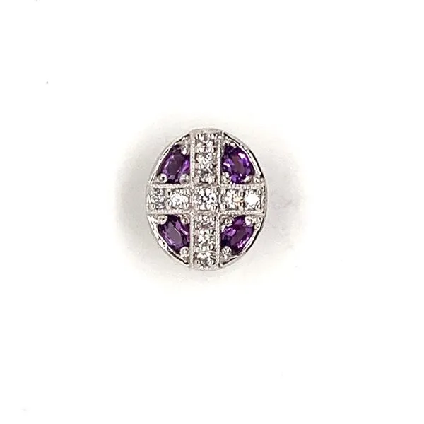 Caerleon Oval Bezel Amethyst and Cz