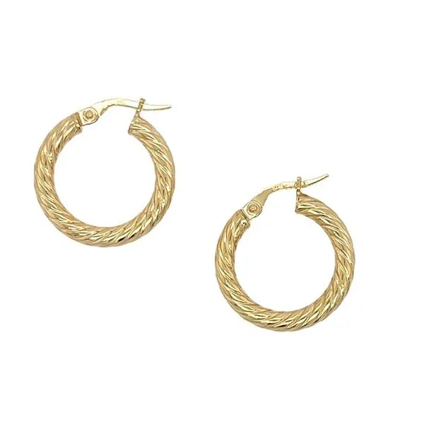 Yellow 14Kt Spiral Hoop Earrings Lee Ann's Fine Jewelry Russellville, AR