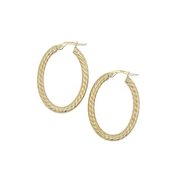 Yellow Gold Medium Spiral Hoop Earring similar item image