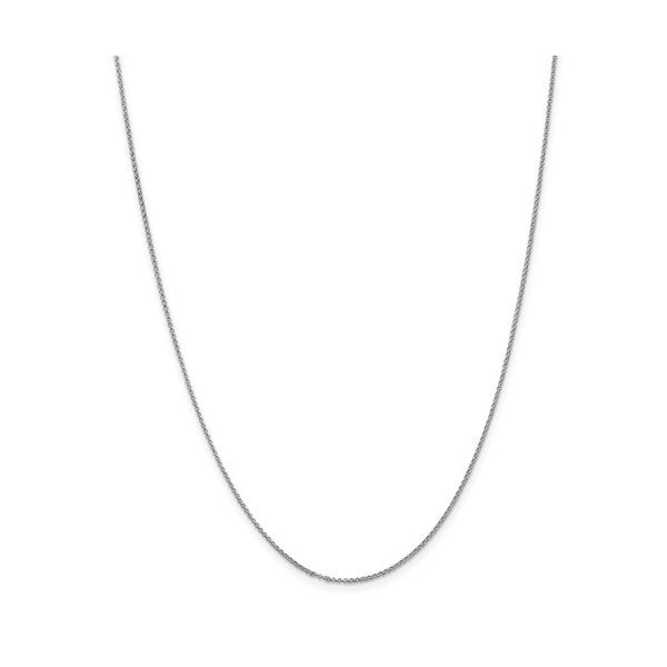 White 14 Karat 18" 1.15 Mm Rolo Pendant Chain Lee Ann's Fine Jewelry Russellville, AR