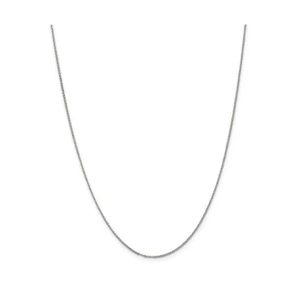 White 14 Karat 18" 1.15 Mm Rolo Pendant Chain Lee Ann's Fine Jewelry Russellville, AR