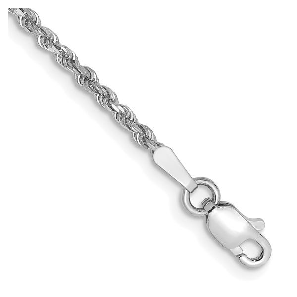 White 10 Karat 24" Diamond Cut Rope Chain Lee Ann's Fine Jewelry Russellville, AR