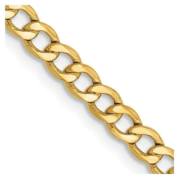 14K 22" Yellow Gold Semi-Solid Curb Chain Lee Ann's Fine Jewelry Russellville, AR