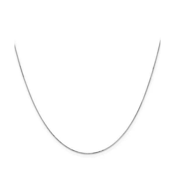 14K White Gold 18 inch .5mm Box Chain Lee Ann's Fine Jewelry Russellville, AR