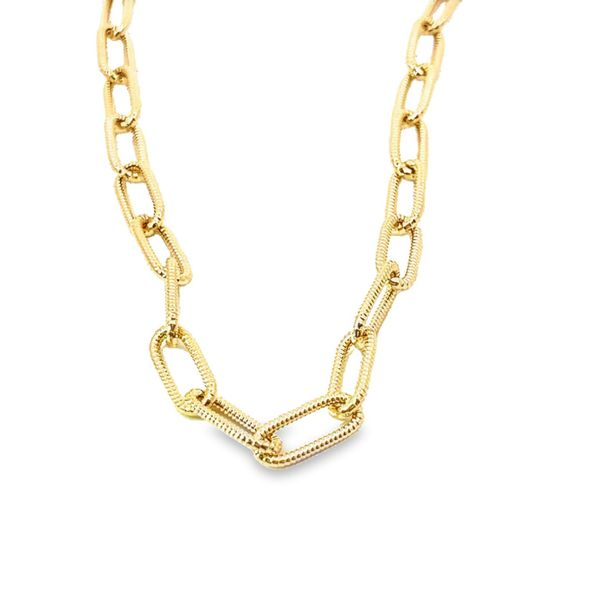 Yellow 14 Karat 24" Fancy Cable Link Chain Lee Ann's Fine Jewelry Russellville, AR