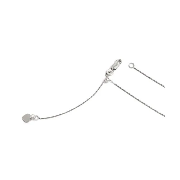 White 10 Karat .55Mm Baby Box Adjustable Chain Length 22 Lee Ann's Fine Jewelry Russellville, AR
