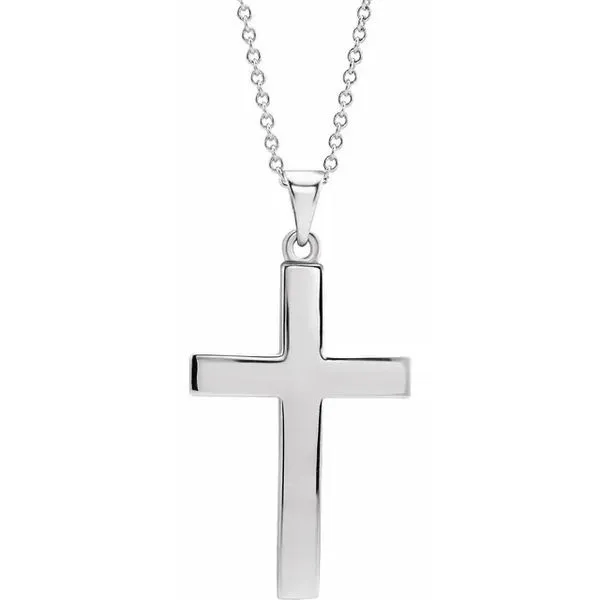 White 14 Karat Cross Pendant Lee Ann's Fine Jewelry Russellville, AR