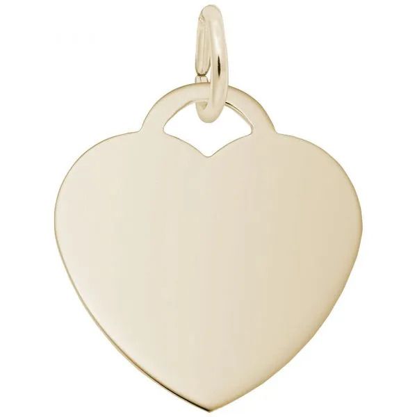 Yellow 14 Karat Medium Heart Charms Lee Ann's Fine Jewelry Russellville, AR