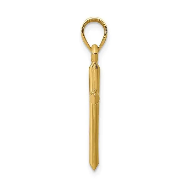 Yellow 14 Karat Hollow Cross Pendant Image 2 Lee Ann's Fine Jewelry Russellville, AR