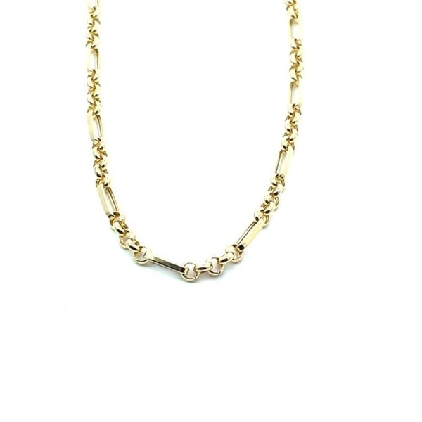 Yellow 14 Karat 4.3Mm D/C Rolo Long Link Chain Necklace Lee Ann's Fine Jewelry Russellville, AR