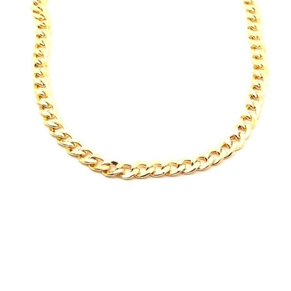 Yellow 14 Karat Hollow Tight Cuban Necklace Lee Ann's Fine Jewelry Russellville, AR