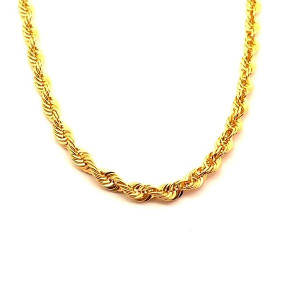 Yellow 14 Karat 3.6Mm Hollow D/C Rope Necklace Lee Ann's Fine Jewelry Russellville, AR