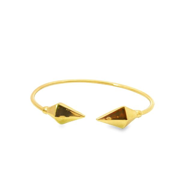 Yellow 14 Karat Pointed Open Cuff Bracelet Lee Ann's Fine Jewelry Russellville, AR