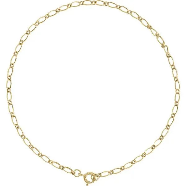 Yellow 14 Karat Figaro Bracelet