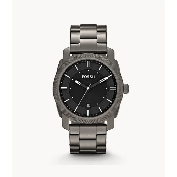 Men's Fossil Machine Smoke Stainless Steel Watch Lee Ann's Fine Jewelry Russellville, AR