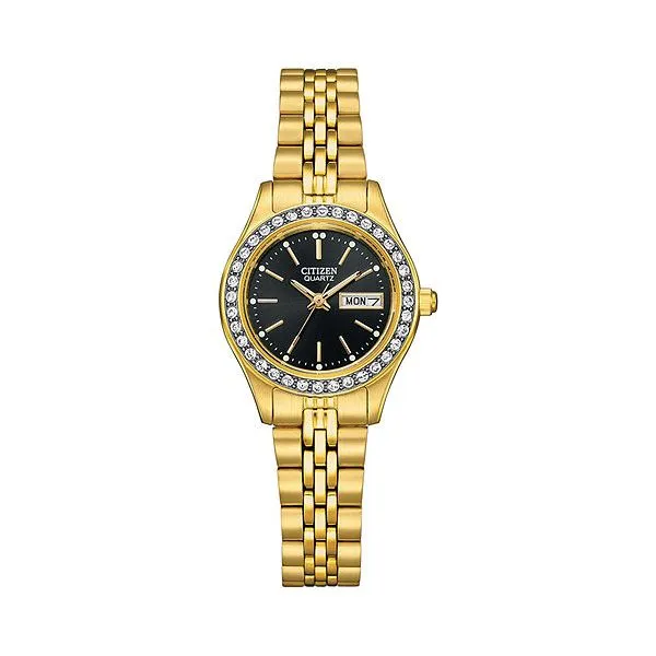 Ladies Citizen Crystal Accent Gold Tone Watch Lee Ann's Fine Jewelry Russellville, AR