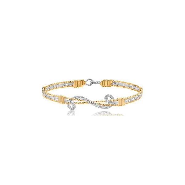Mirrored Silver and 14K Gold Ronaldo Through The Storm Br...
