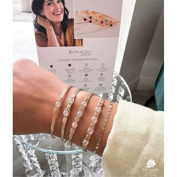 Gold Ronaldo You Are My Sunshine Bracelet with Five Stones