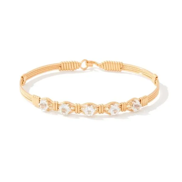 Gold Ronaldo You Are My Sunshine Bracelet with Five Stones