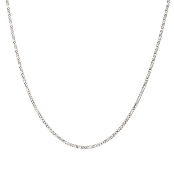 Platinum Finish Sterling Silver Curb Chain Lee Ann's Fine Jewelry Russellville, AR