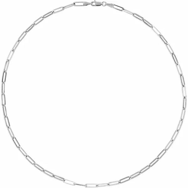 Sterling Silver Elongated Flat Link Chain Lee Ann's Fine Jewelry Russellville, AR