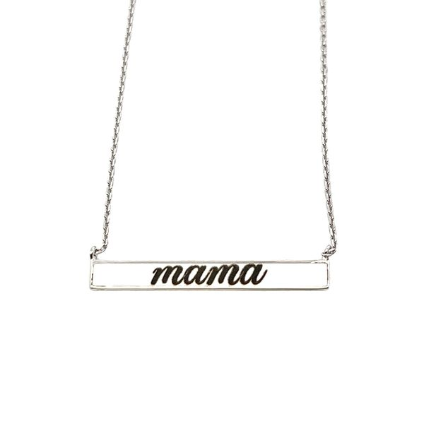 Sterling Silver Mama Engraved Bar Necklace Lee Ann's Fine Jewelry Russellville, AR