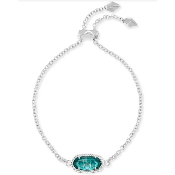 Elaina Silver Adjustable Chain Bracelet with London Blue Lee Ann's Fine Jewelry Russellville, AR