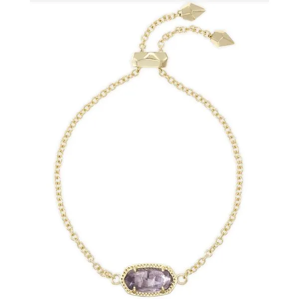 Elaina Gold Plated Purple Amethyst Adjustable Chain Bracelet Lee Ann's Fine Jewelry Russellville, AR