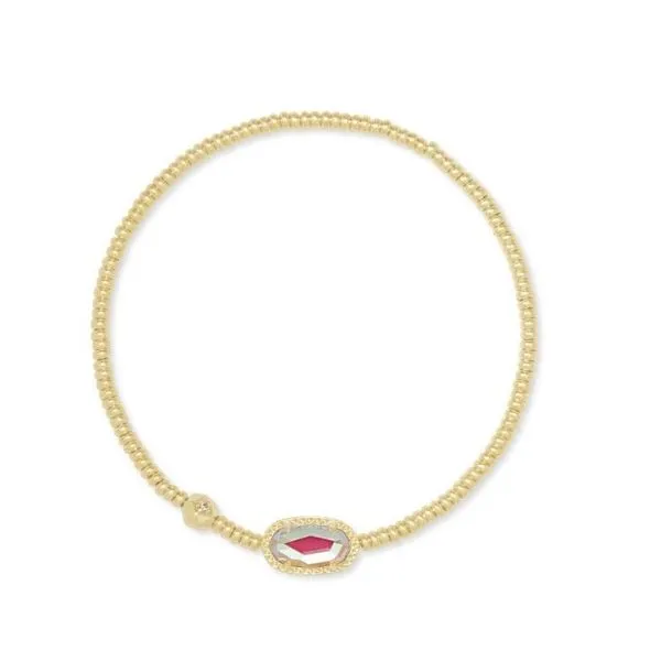 Grayson Gold Plated Stretch Bracelet with Dichroic Glass Lee Ann's Fine Jewelry Russellville, AR