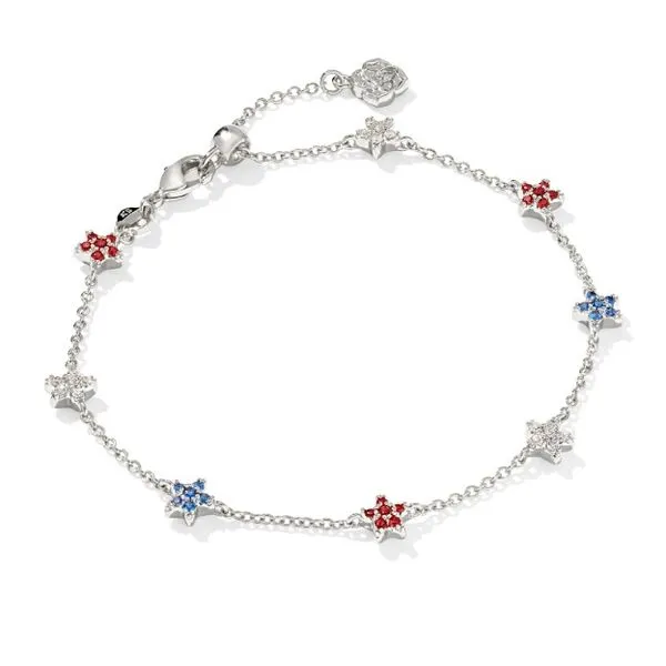Rhodium Plated Kendra Scott Sierra Star Crystal Bracelet