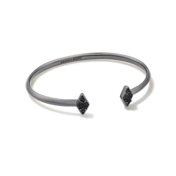 Kendra Scott Black Drusy Gunmetal Cuff Bracelet Lee Ann's Fine Jewelry Russellville, AR