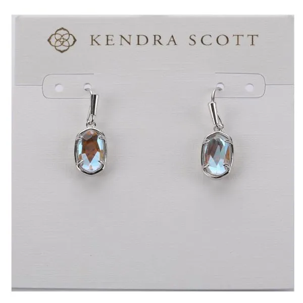 Kendra Scott Dichroic Glass Rhodium Drop Earrings Lee Ann's Fine Jewelry Russellville, AR