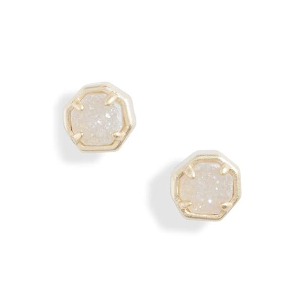 Kendra Scott Nola Gold Stud Earrings In Iridescent Drusy Lee Ann's Fine Jewelry Russellville, AR