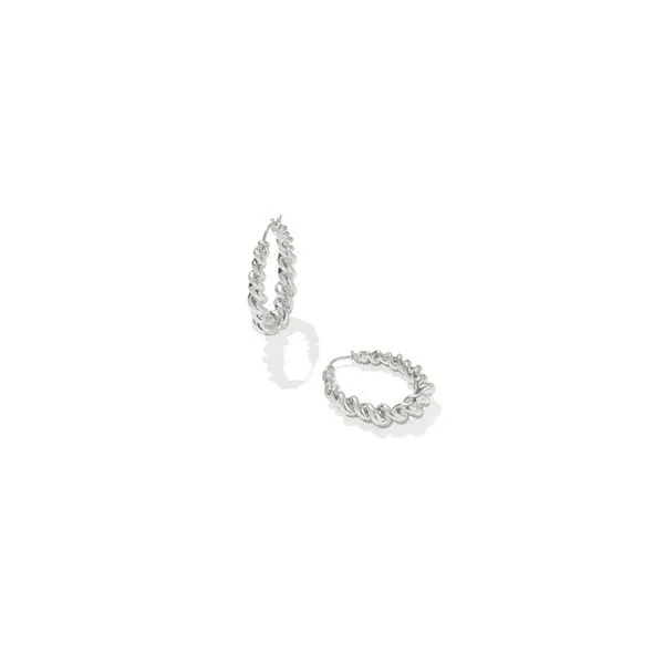 Kendra Scott Rhodium Hailey Hoop Earrings Lee Ann's Fine Jewelry Russellville, AR