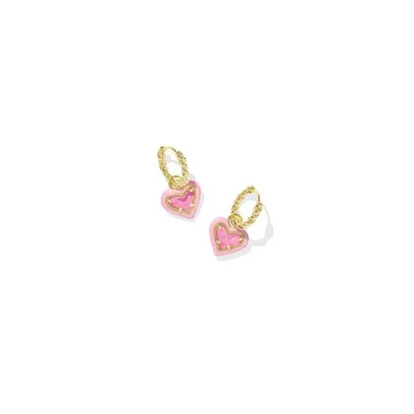 Kendra Scott Gold Plated Pink Enamel Huggie Earrings similar item image