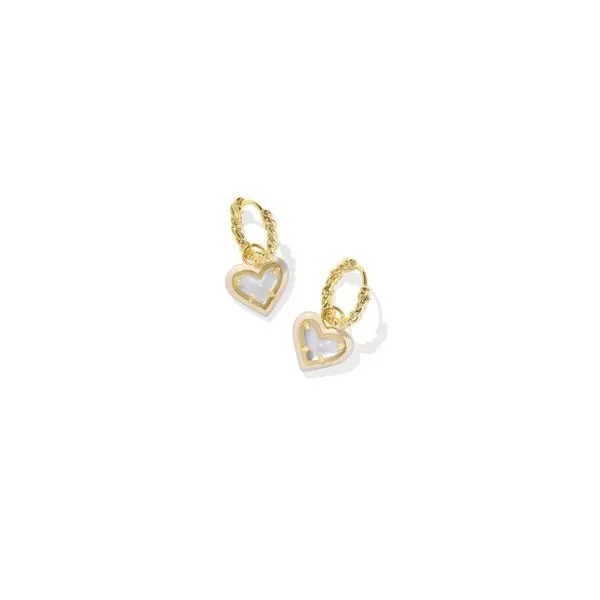 Kendra Scott Gold Plated Ivory Enamel Huggie Earrings Lee Ann's Fine Jewelry Russellville, AR