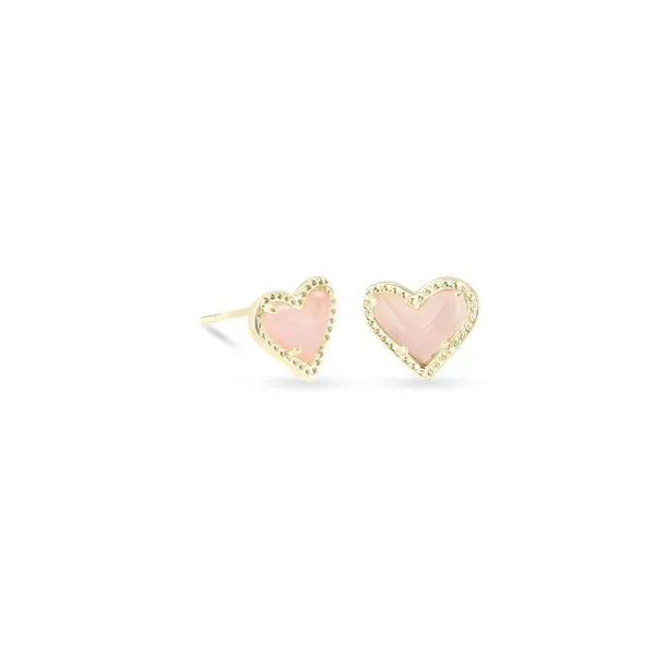 Kendra Scott 14K Gold Plated Ari Heart Stud Earrings Lee Ann's Fine Jewelry Russellville, AR