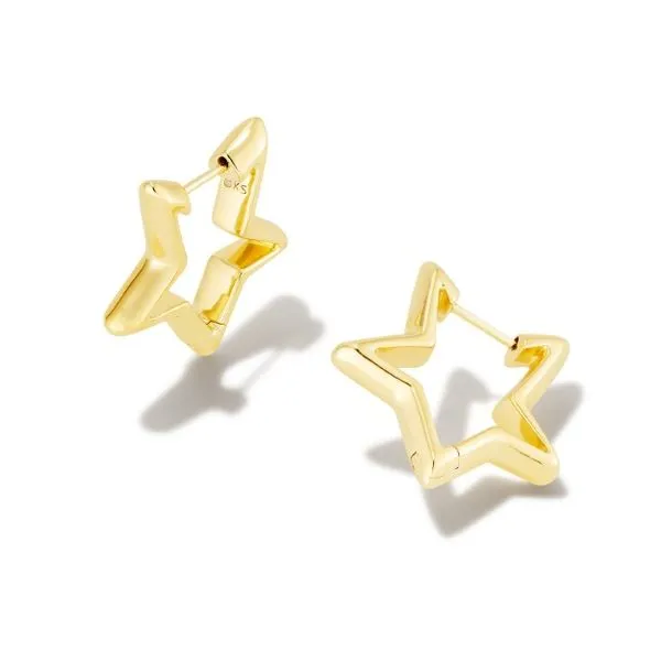 Star Gold Huggie Earrings