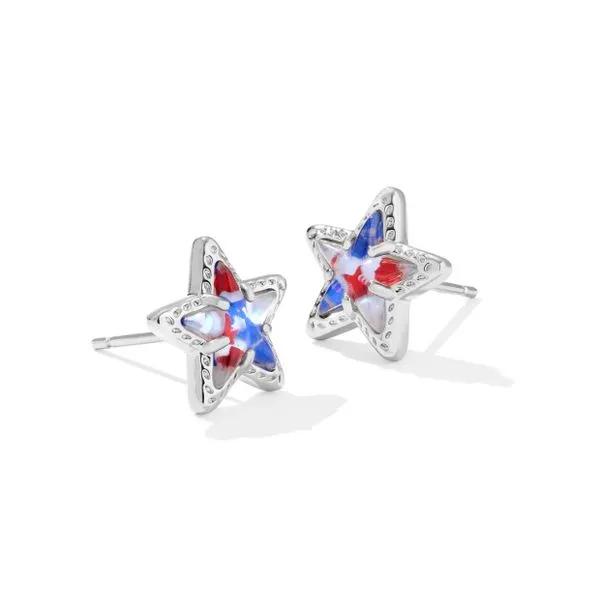 Rhodium Plated Cassidy Stud Earrings