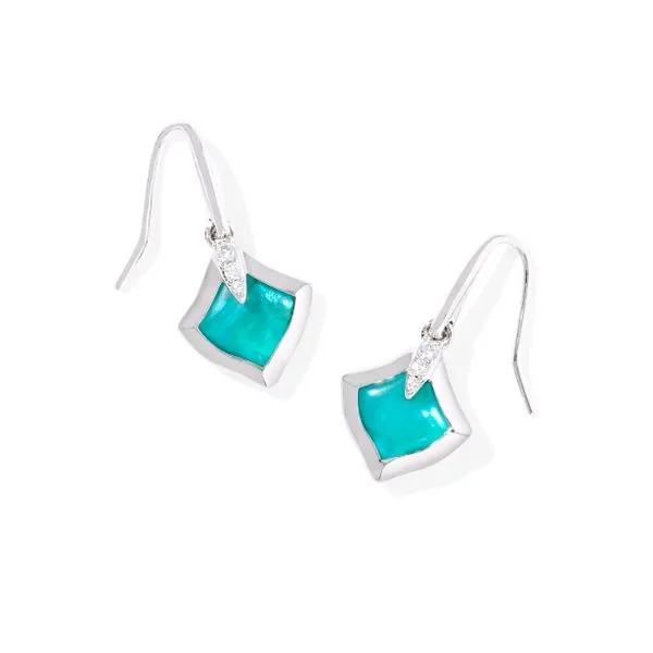 Rhodium Plated Joelle Small Drop Earrings