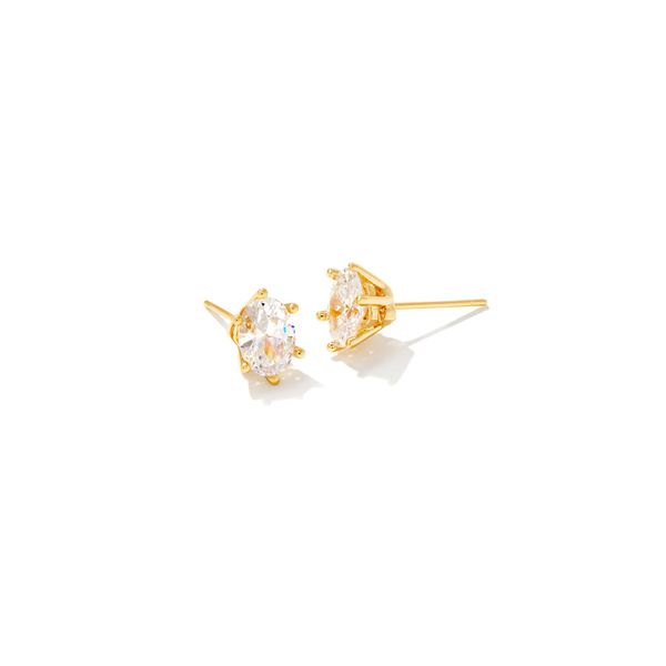 Kendra Scott Cailin Crystal Gold Stud Earrings Lee Ann's Fine Jewelry Russellville, AR