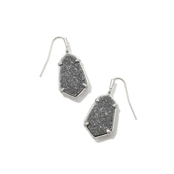 Kendra Scott Alexandria Rhodium Drop Earrings Lee Ann's Fine Jewelry Russellville, AR