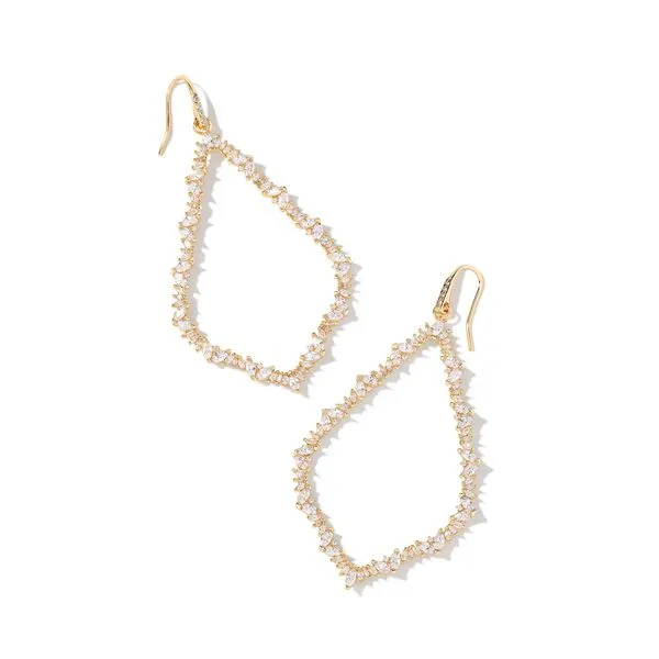 Kendra Scott Sophee Crystal Open Frame Gold Earrings Lee Ann's Fine Jewelry Russellville, AR
