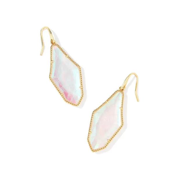 Kendra Scott Gold Plated Rock Crystal Dichroic Drop Earrings Lee Ann's Fine Jewelry Russellville, AR