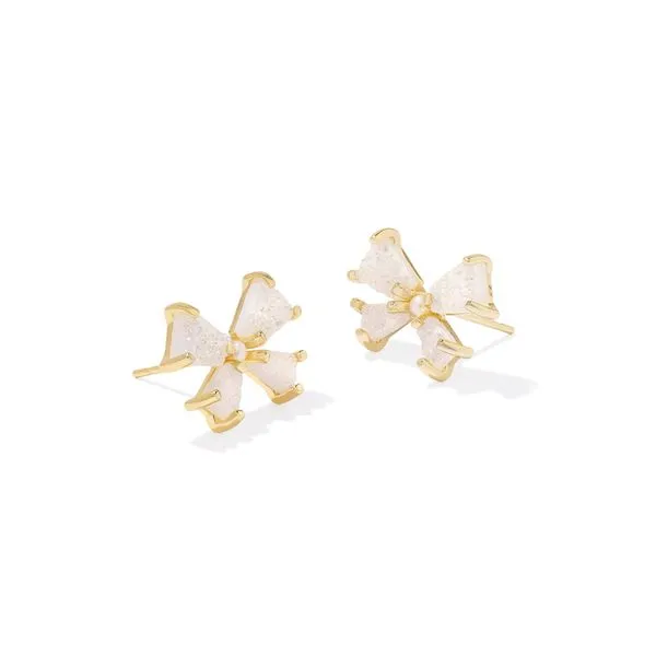Kendra Scott Iridescent Drusy Gold Blair Bow Earring Lee Ann's Fine Jewelry Russellville, AR
