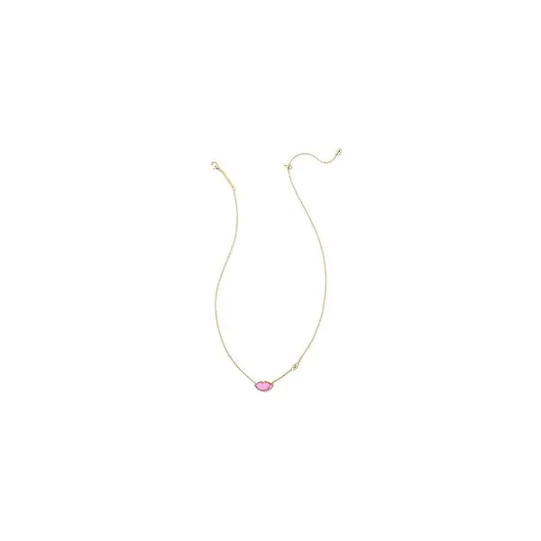 Kendra Scott Lips Gold Plated Pendant with Hot Pink Mother of Pearl Lee Ann's Fine Jewelry Russellville, AR