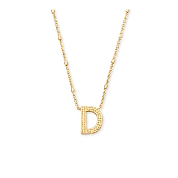 Gold Plated Kendra Scott Letter D Necklace Lee Ann's Fine Jewelry Russellville, AR