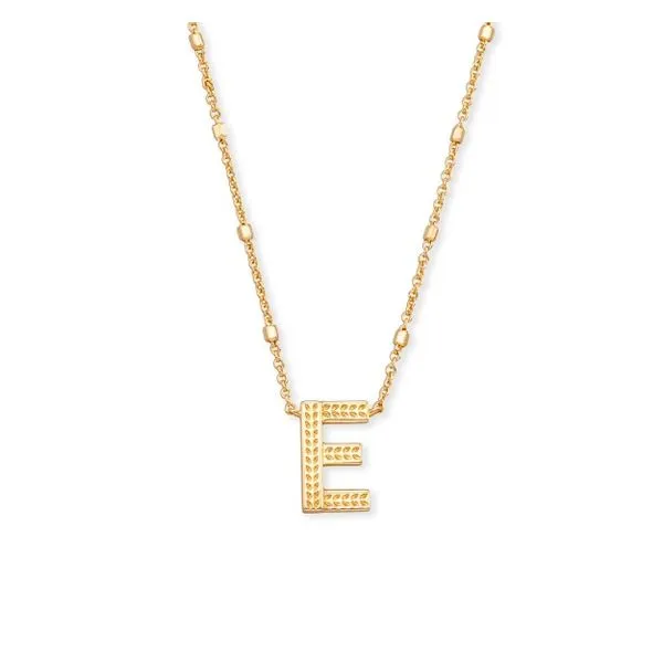 Gold Plated Kendra Scott Letter E Necklace Lee Ann's Fine Jewelry Russellville, AR